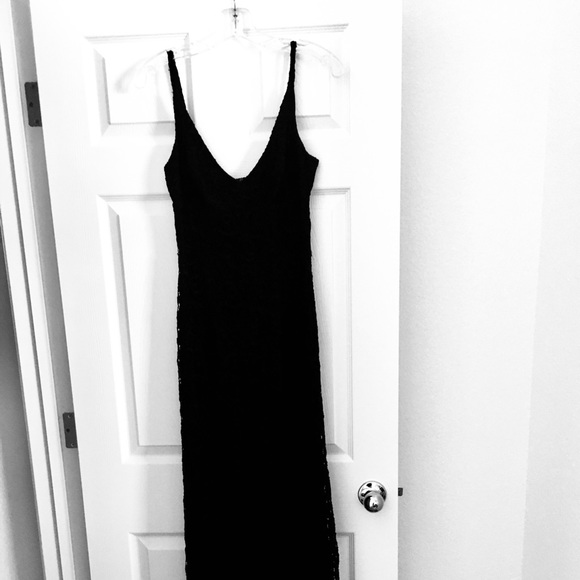 Sophie Sitbon Paris ♥️Long Black Crochet Mermaid Style Long Gorgeous Dress 38 - Picture 9 of 16